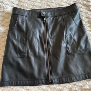 Black Leather Mini Skirt